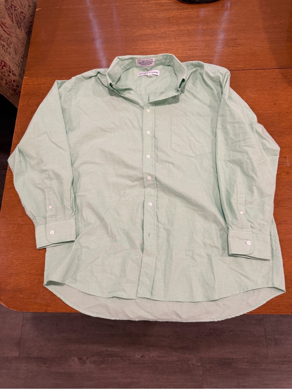 Classic Men's Button-Down Shirt - Light Green